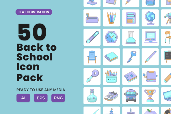 Back to School 2D Icon Set Vol 1: Your Design Shortcut