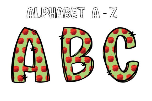 Back to School Alphabet Doodle Png 5: A Playful Design Asset