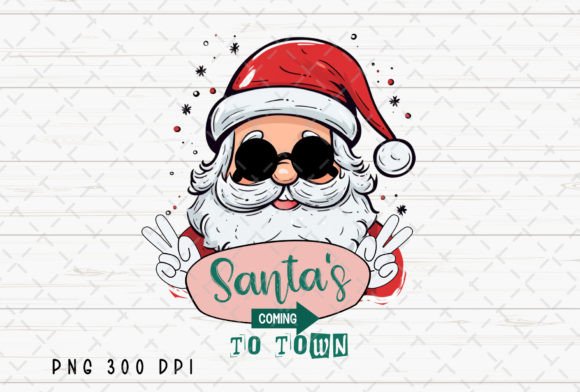 Cute Santa Coming to Town Christmas PNG: Your Holiday Design Secret