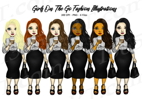 Girl Boss Clipart: Professional Business Woman PNG Assets