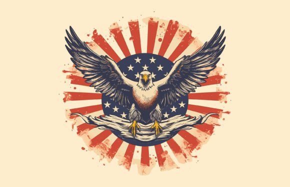 Patriotic Symbol Flat Illustration: A Versatile Design Asset