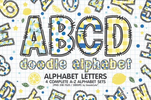 Refresh Your Projects with Lemon Alphabet a-Z Letters PNG