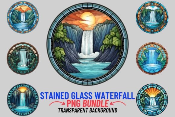 Stained Glass Waterfall Sublimation: A Mosaic for Modern Design