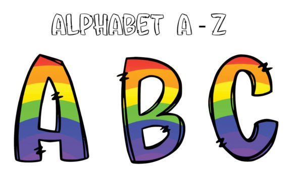 Unleashing Vibrant Creativity with School Alphabet Letters Rainbow Png